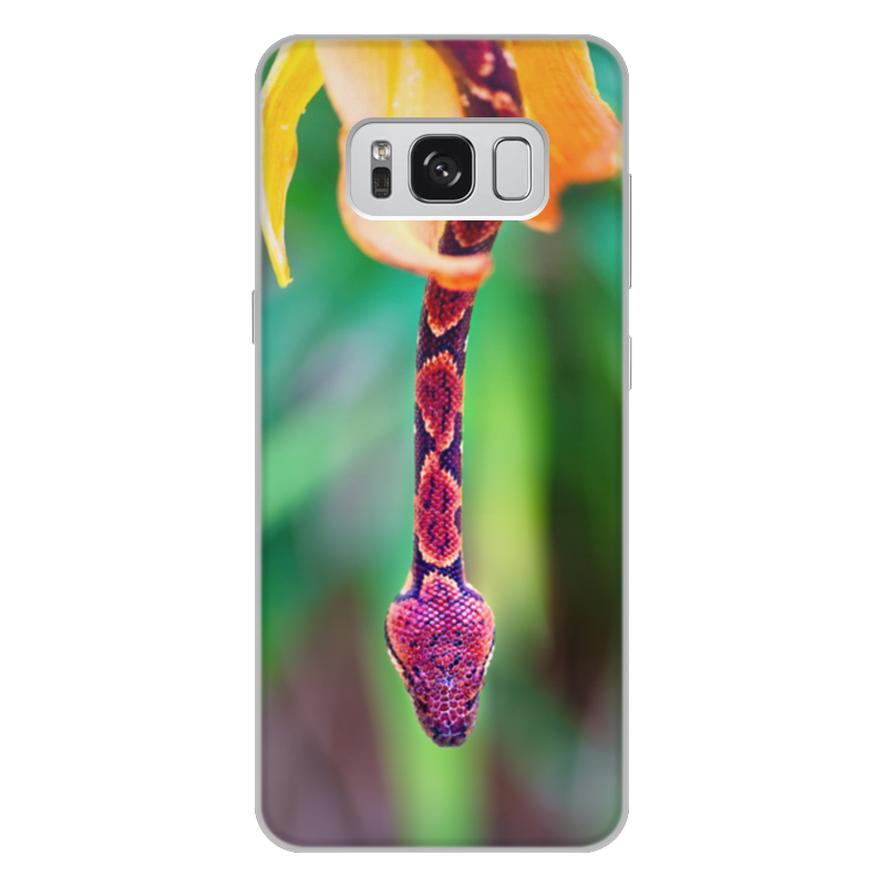 Printio Чехол для Samsung Galaxy S8 Plus, объёмная печать Юный удав и лилия