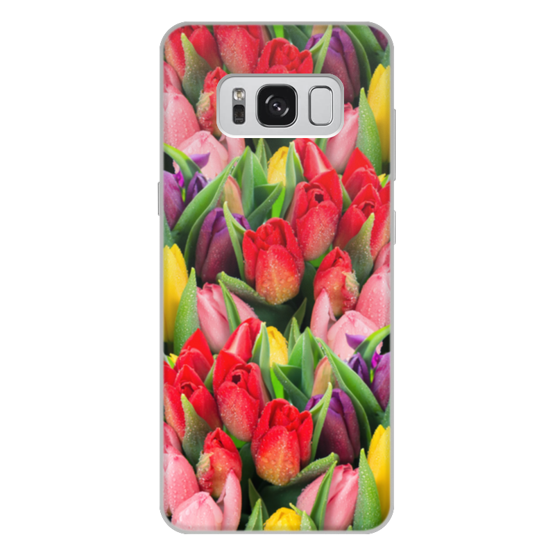 Printio Чехол для Samsung Galaxy S8 Plus, объёмная печать Тюльпаны printio чехол для samsung galaxy s8 объёмная печать тюльпаны