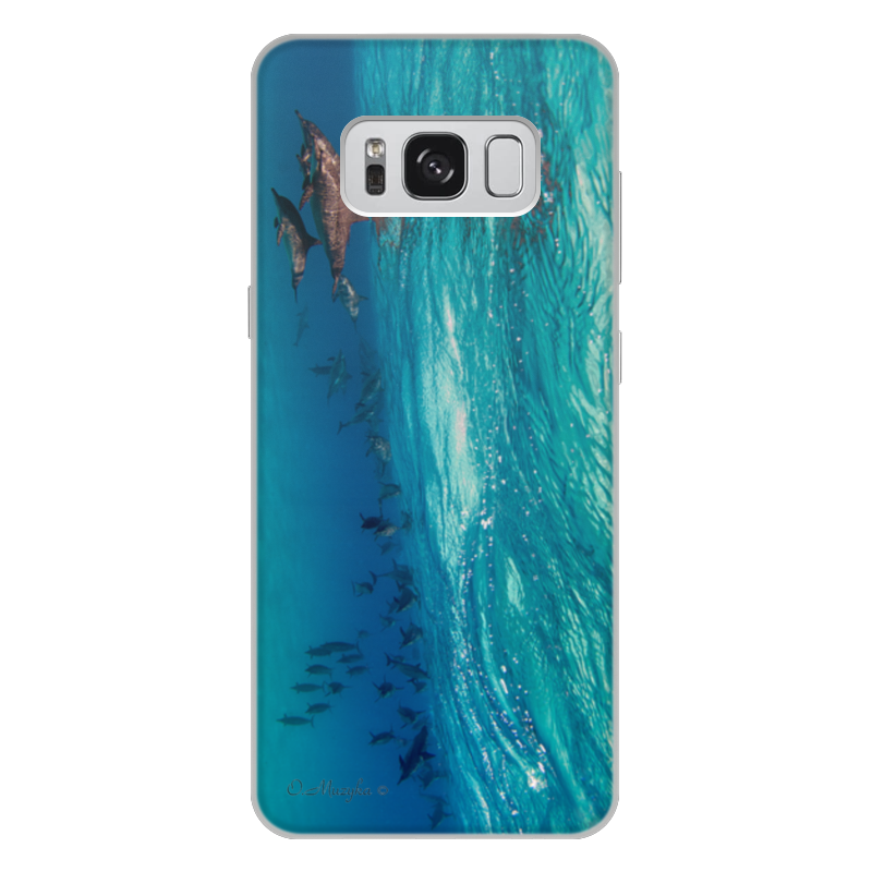 Printio Чехол для Samsung Galaxy S8 Plus, объёмная печать Стая дельфинов printio чехол для iphone 7 plus объёмная печать стая дельфинов