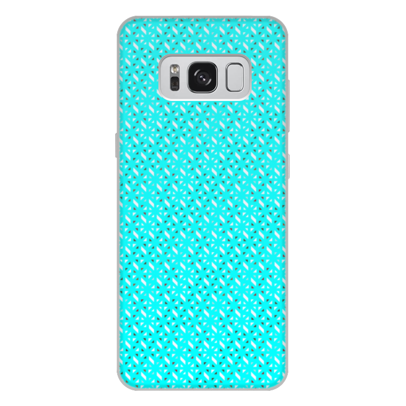 Printio Чехол для Samsung Galaxy S8 Plus, объёмная печать Голубой узор
