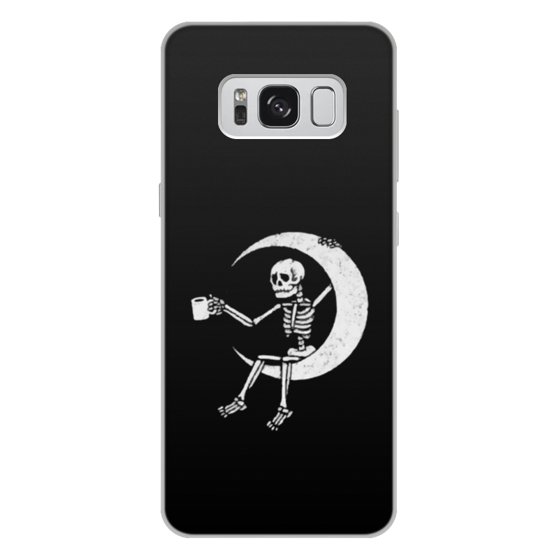 Printio Чехол для Samsung Galaxy S8 Plus, объёмная печать Скелет на луне