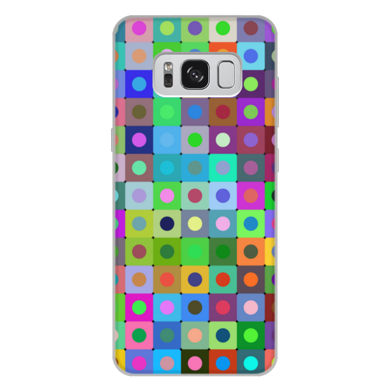 Printio Чехол для Samsung Galaxy S8 Plus, объёмная печать Круги и квадраты printio чехол для samsung galaxy s8 plus объёмная печать разноцветные круги