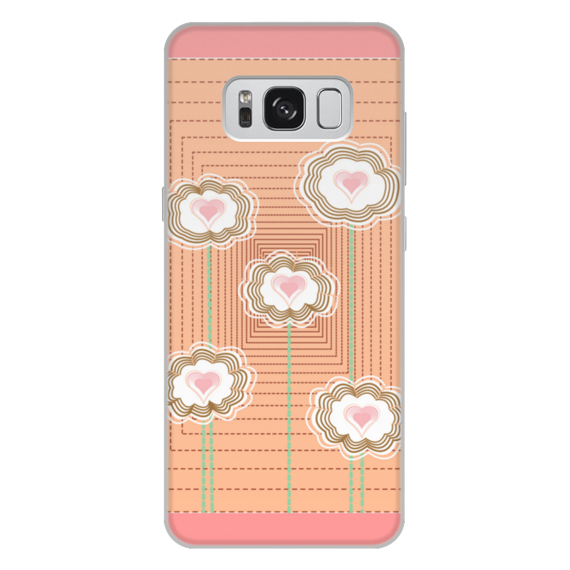 Printio Чехол для Samsung Galaxy S8 Plus, объёмная печать Цветочный паттерн жидкий чехол с блестками love нарисованные сердечки на samsung galaxy s8 самсунг галакси с8