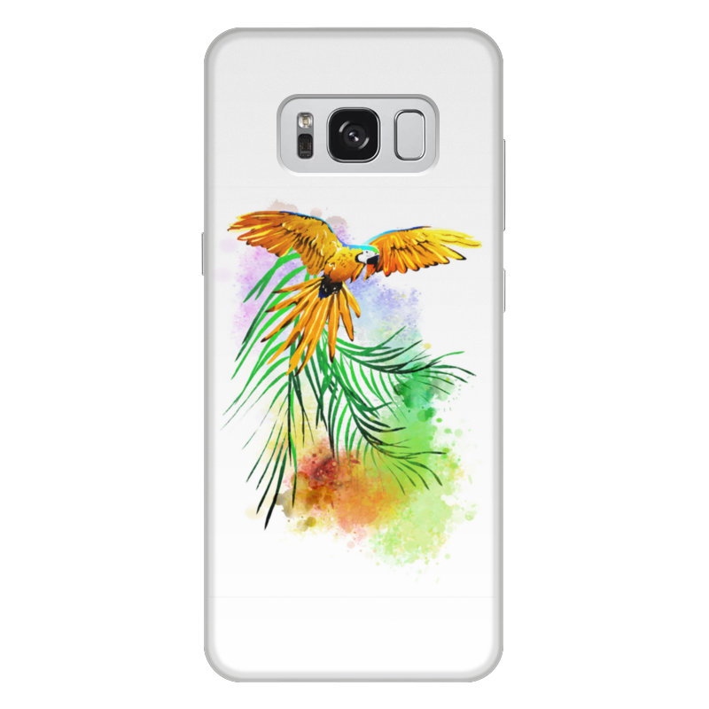Printio Чехол для Samsung Galaxy S8 Plus, объёмная печать Попугай на ветке.