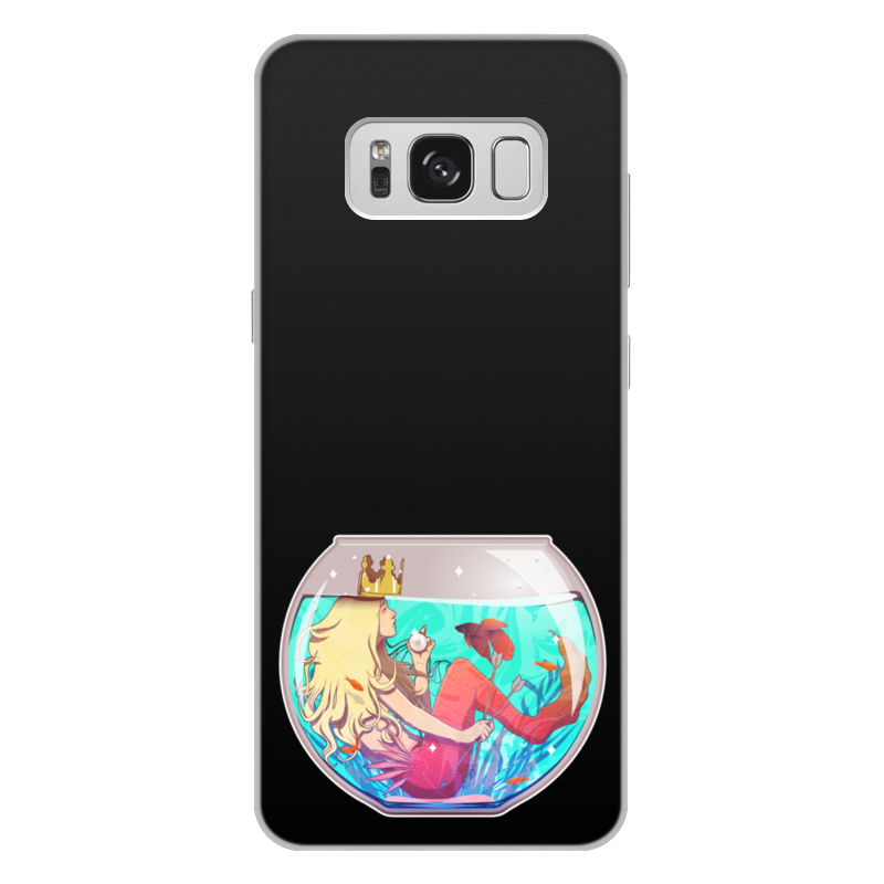 Printio Чехол для Samsung Galaxy S8 Plus, объёмная печать Русалка в аквариуме printio чехол для samsung galaxy s8 plus объёмная печать манта для настоящих мужчин черный вариант