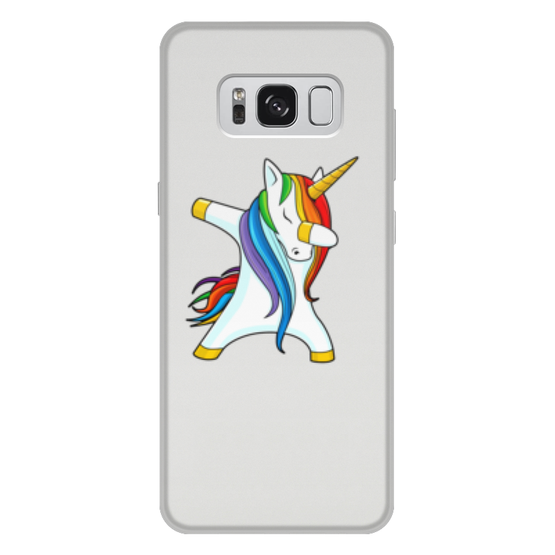 Printio Чехол для Samsung Galaxy S8 Plus, объёмная печать Dab unicorn
