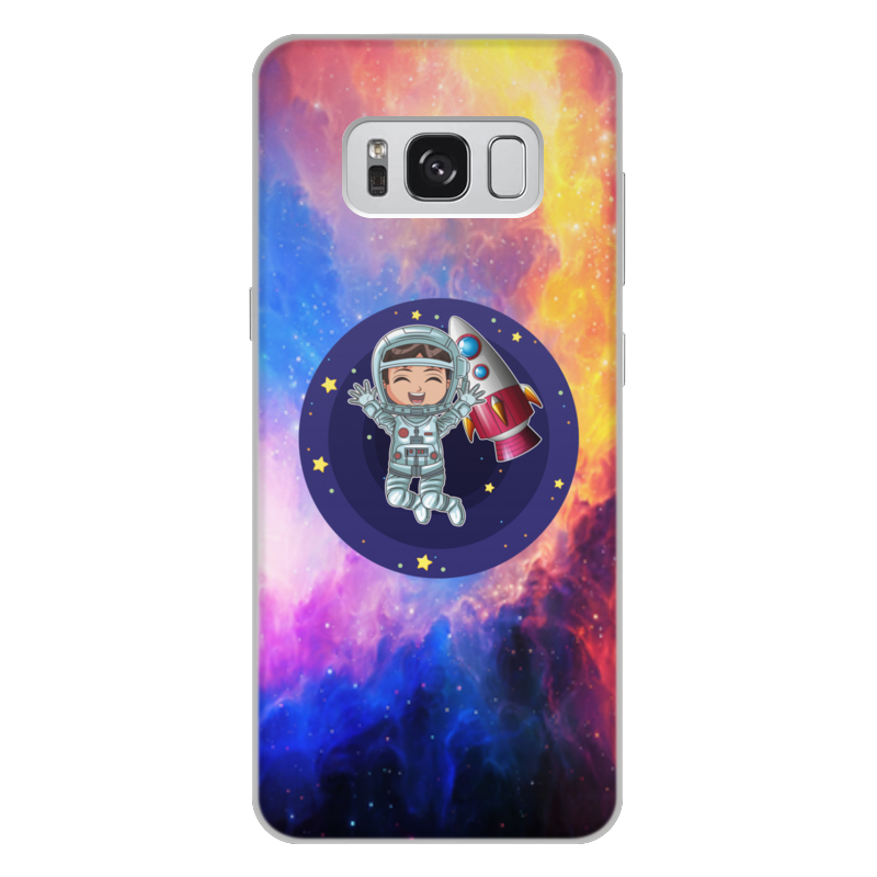 Printio Чехол для Samsung Galaxy S8 Plus, объёмная печать Космонавт