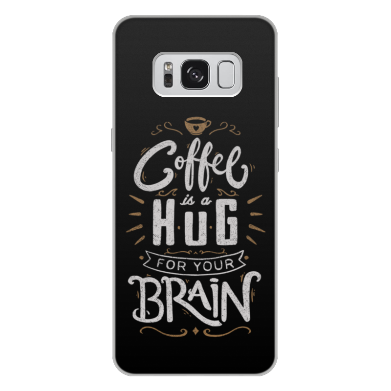 Printio Чехол для Samsung Galaxy S8 Plus, объёмная печать Кофе для мозга