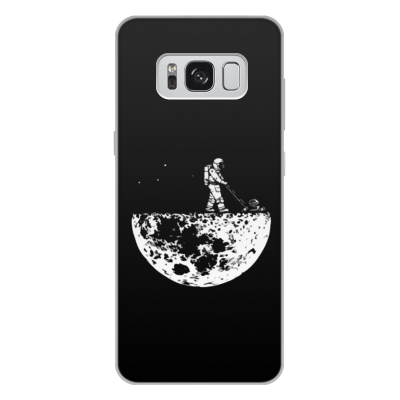Printio Чехол для Samsung Galaxy S8 Plus, объёмная печать Космонавт на луне