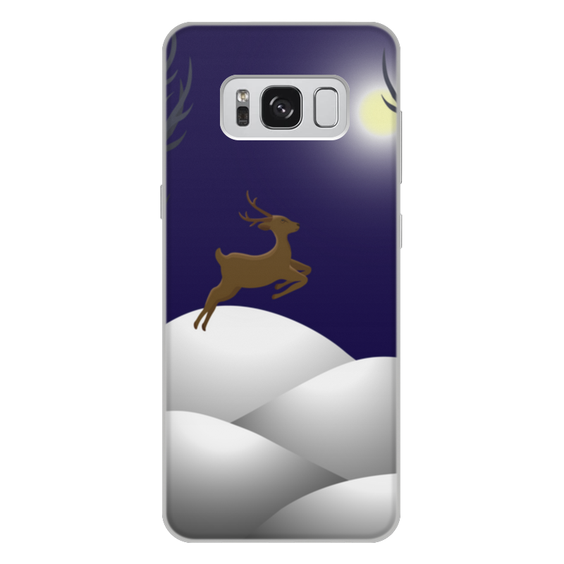 Printio Чехол для Samsung Galaxy S8 Plus, объёмная печать Олени в лесу printio чехол для samsung galaxy s8 объёмная печать животные фэнтези лошади