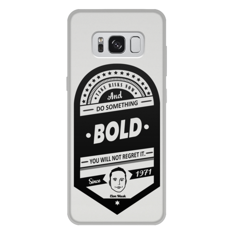 Printio Чехол для Samsung Galaxy S8 Plus, объёмная печать Илон маск