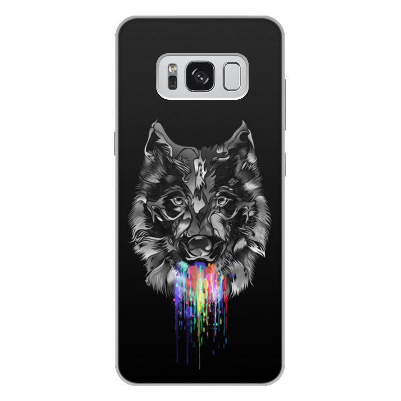 Printio Чехол для Samsung Galaxy S8 Plus, объёмная печать Радужный волк printio чехол для samsung galaxy s8 plus объёмная печать цветной калейдоскоп