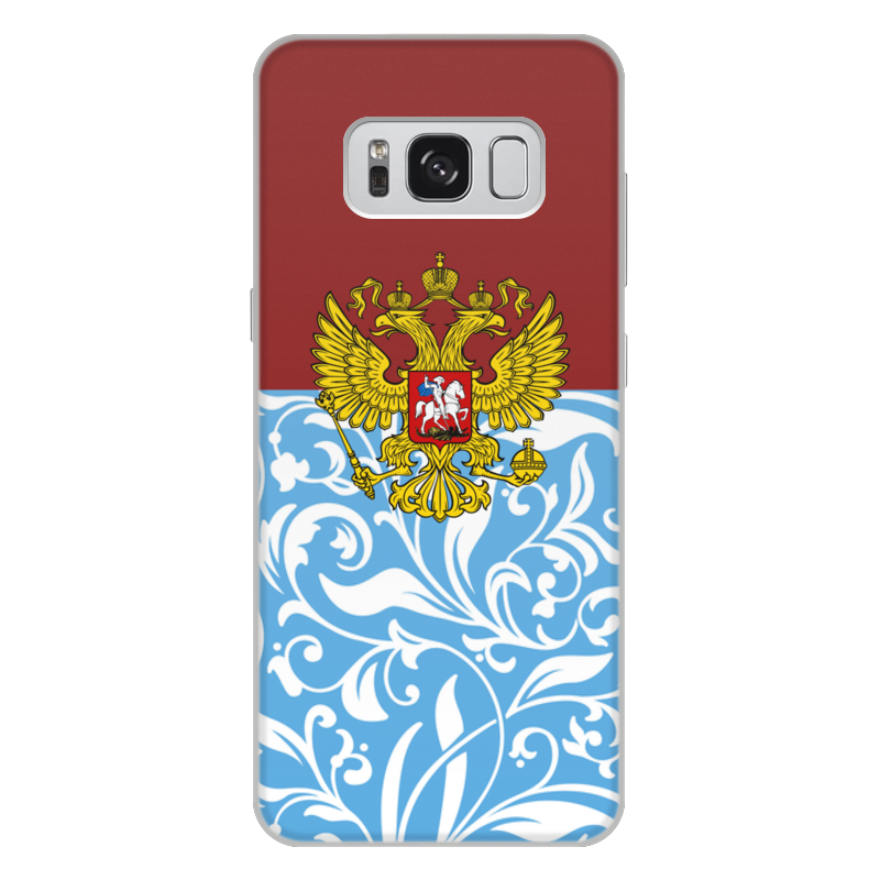 Printio Чехол для Samsung Galaxy S8 Plus, объёмная печать Цветы и герб