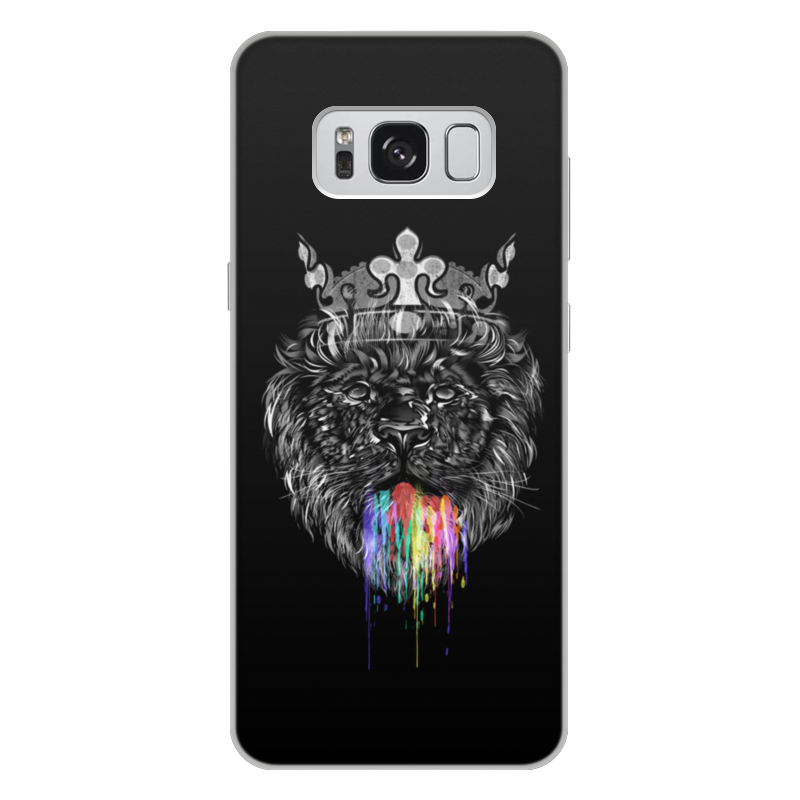 Printio Чехол для Samsung Galaxy S8 Plus, объёмная печать Радужный лев printio чехол для samsung galaxy s8 plus объёмная печать кот лев подарок для льва