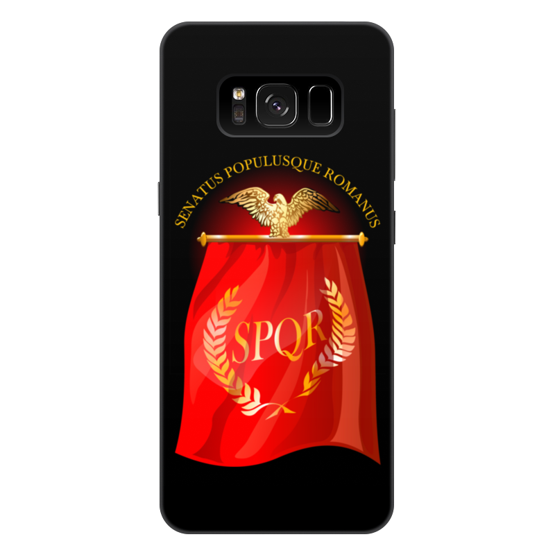 Printio Чехол для Samsung Galaxy S8 Plus, объёмная печать Символ древнего рима с орлом. spqr. силиконовый чехол vape эмблема на samsung galaxy s3 самсунг галакси с 3