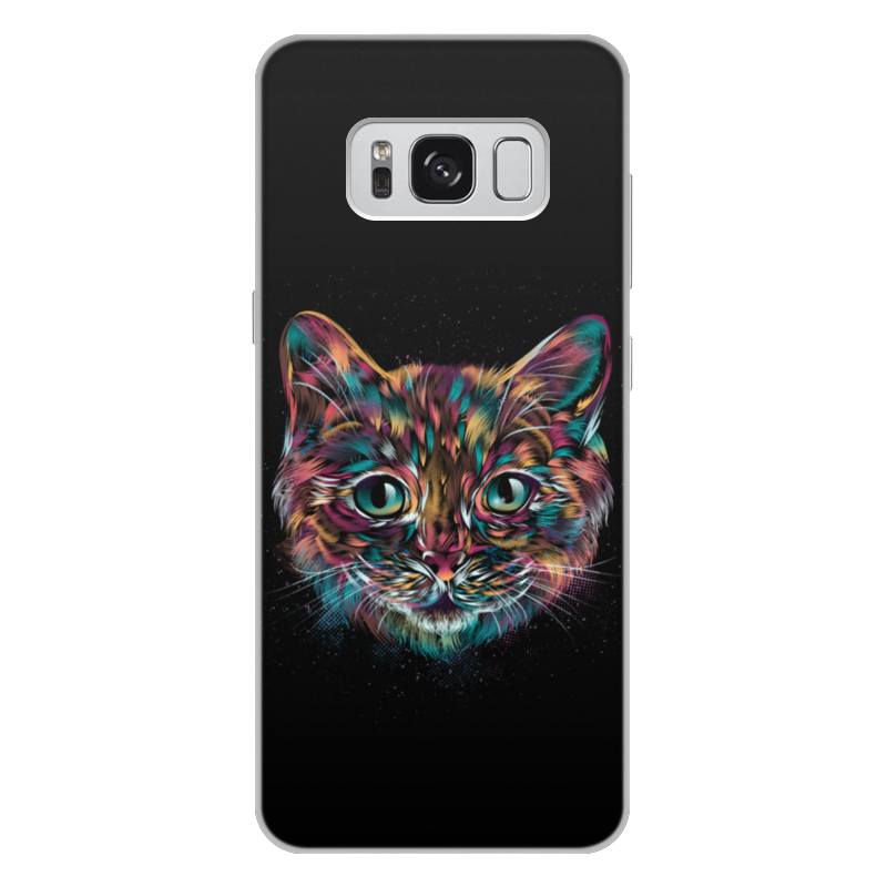Printio Чехол для Samsung Galaxy S8 Plus, объёмная печать Пёстрый кот printio чехол для samsung galaxy s8 plus объёмная печать пёстрый олень