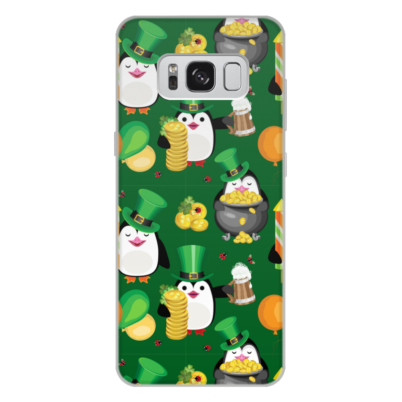 Printio Чехол для Samsung Galaxy S8 Plus, объёмная печать Веселые пингвины силиконовый чехол на realme c17 пингвины с рыбой для реалми ц17