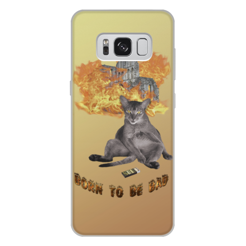 Printio Чехол для Samsung Galaxy S8 Plus, объёмная печать Рождён быть плохим re pa накладка transparent для samsung galaxy a3 2016 с принтом девочка в обнимку с котом