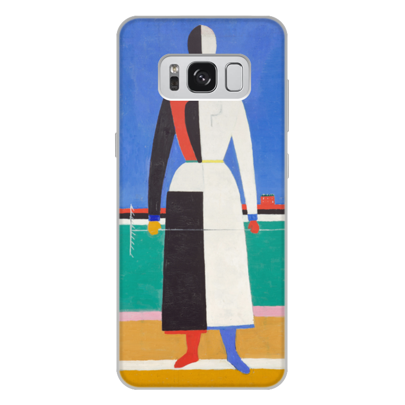 Printio Чехол для Samsung Galaxy S8 Plus, объёмная печать Женщина с граблями (картина малевича) printio чехол для samsung galaxy s6 edge объёмная печать женщина с граблями картина малевича