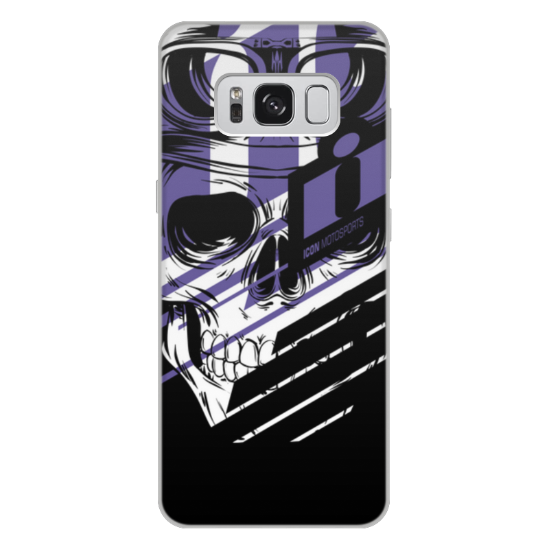 Printio Чехол для Samsung Galaxy S8 Plus, объёмная печать Череп icon фиолетовый