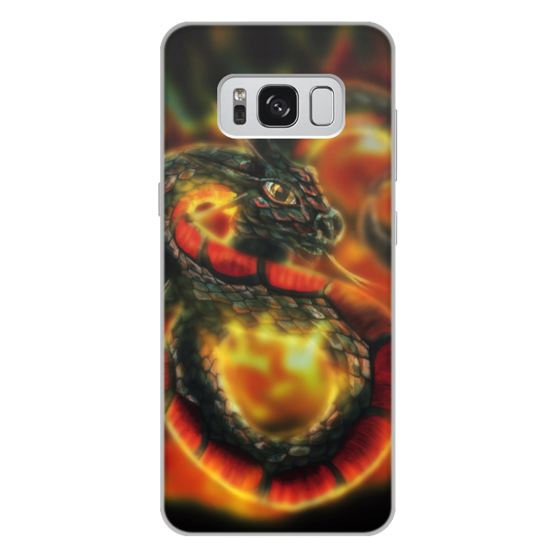 Printio Чехол для Samsung Galaxy S8 Plus, объёмная печать Dragon fire