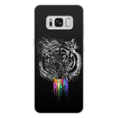 Заказать чехол для Samsung Galaxy S8/S8 Plus в Москве. Чехол для Samsung Galaxy S8 Plus, объёмная печать Радужный тигр от ISliM - готовые дизайны и нанесение принтов.