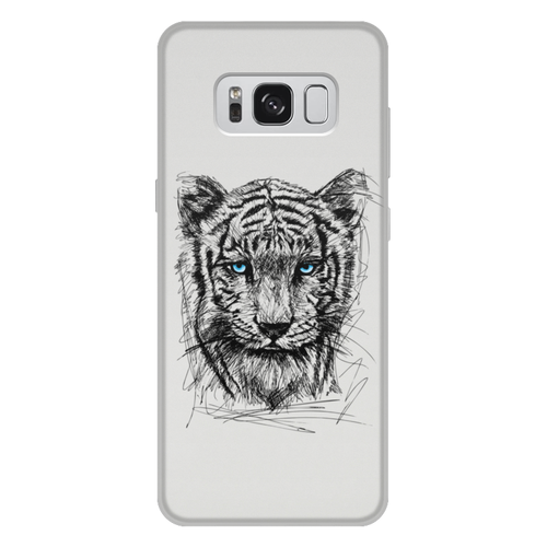 Заказать чехол для Samsung Galaxy S8/S8 Plus в Москве. Чехол для Samsung Galaxy S8 Plus, объёмная печать Белый тигр от ISliM - готовые дизайны и нанесение принтов.
