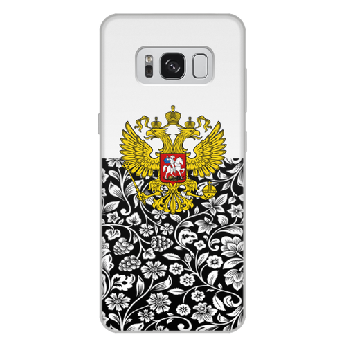Заказать чехол для Samsung Galaxy S8/S8 Plus в Москве. Чехол для Samsung Galaxy S8 Plus, объёмная печать Цветы и герб от THE_NISE  - готовые дизайны и нанесение принтов.