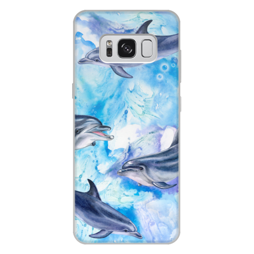 Заказать чехол для Samsung Galaxy S8/S8 Plus в Москве. Чехол для Samsung Galaxy S8 Plus, объёмная печать Дельфины от THE_NISE  - готовые дизайны и нанесение принтов.
