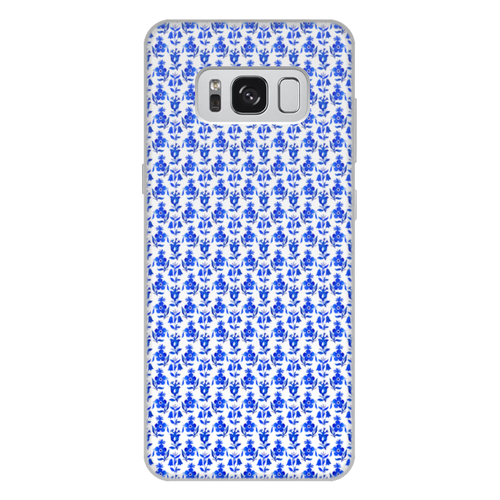 Заказать чехол для Samsung Galaxy S8/S8 Plus в Москве. Чехол для Samsung Galaxy S8 Plus, объёмная печать  голубые цветы от THE_NISE  - готовые дизайны и нанесение принтов.