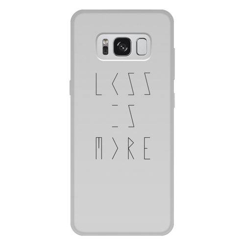 Заказать чехол для Samsung Galaxy S8/S8 Plus в Москве. Чехол для Samsung Galaxy S8 Plus, объёмная печать Less is more от ISliM - готовые дизайны и нанесение принтов.