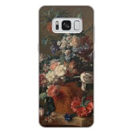 Заказать чехол для Samsung Galaxy S8/S8 Plus в Москве. Чехол для Samsung Galaxy S8 Plus, объёмная печать Ваза с цветами (Ян ван Хёйсум) от trend - готовые дизайны и нанесение принтов.