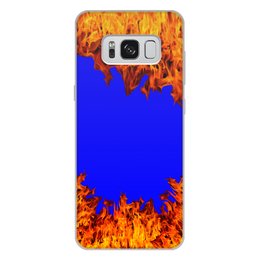 Заказать чехол для Samsung Galaxy S8/S8 Plus в Москве. Чехол для Samsung Galaxy S8 Plus, объёмная печать Пламя огня от Romario  - готовые дизайны и нанесение принтов.