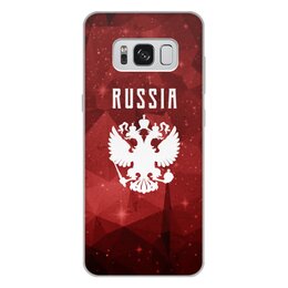 Заказать чехол для Samsung Galaxy S8/S8 Plus в Москве. Чехол для Samsung Galaxy S8 Plus, объёмная печать  Герб России от THE_NISE  - готовые дизайны и нанесение принтов.