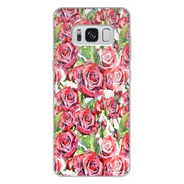 Заказать чехол для Samsung Galaxy S8/S8 Plus в Москве. Чехол для Samsung Galaxy S8 Plus, объёмная печать сад роз от THE_NISE  - готовые дизайны и нанесение принтов.