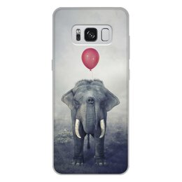 Заказать чехол для Samsung Galaxy S8/S8 Plus в Москве. Чехол для Samsung Galaxy S8 Plus, объёмная печать Красный шар и слон от Дана Столыпина - готовые дизайны и нанесение принтов.