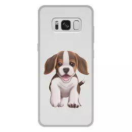 Заказать чехол для Samsung Galaxy S8/S8 Plus в Москве. Чехол для Samsung Galaxy S8 Plus, объёмная печать Собака бигль щенок от tigerda  - готовые дизайны и нанесение принтов.