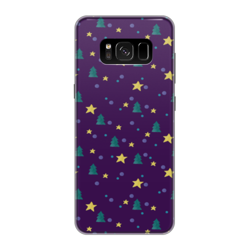 Заказать чехол для Samsung Galaxy S8/S8 Plus в Москве. Чехол для Samsung Galaxy S8 силиконовый Елки и звезды от go6a - готовые дизайны и нанесение принтов.