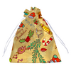 Заказать подарочную упаковку в Москве. Мешочек для подарков 15x22см Новогодние узоры от FireFoxa - готовые дизайны и нанесение принтов.
