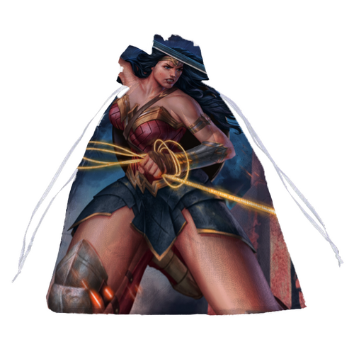Заказать подарочную упаковку в Москве. Мешочек для подарков 20x30см Чудо-женщина / Wonder Woman от Jimmy Flash - готовые дизайны и нанесение принтов.