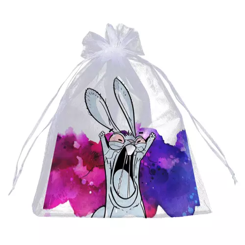 Заказать подарочную упаковку в Москве. Мешочек для подарков 20x30см Кролик от queen  - готовые дизайны и нанесение принтов.