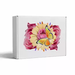 Подарочная коробка белая 33x23x10см