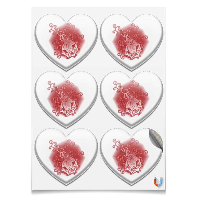 Printio Магниты-сердца 7.5×9.7 см Ажурная роза printio магниты сердца 7 5×9 7 см ажурная роза