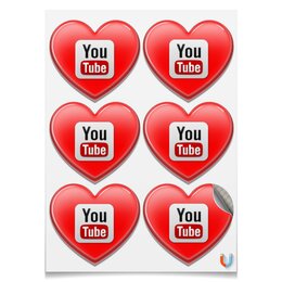 Заказать магниты в Москве. Магниты-сердца 7.5x9.7 см YouTube от Jimmy Flash - готовые дизайны и нанесение принтов.