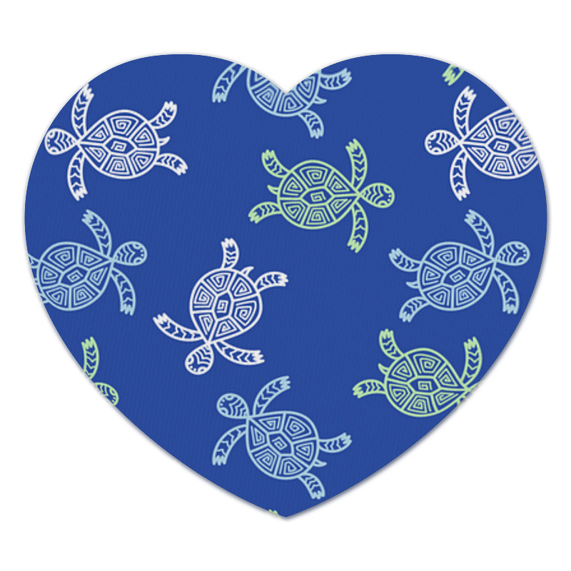 Printio Коврик для мышки (сердце) Морские черепашки мужская футболка сердце из дудл элементов в красных цветах m зеленый