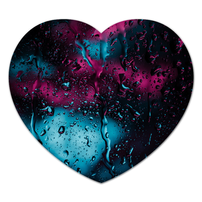 Printio Коврик для мышки (сердце) Дождь