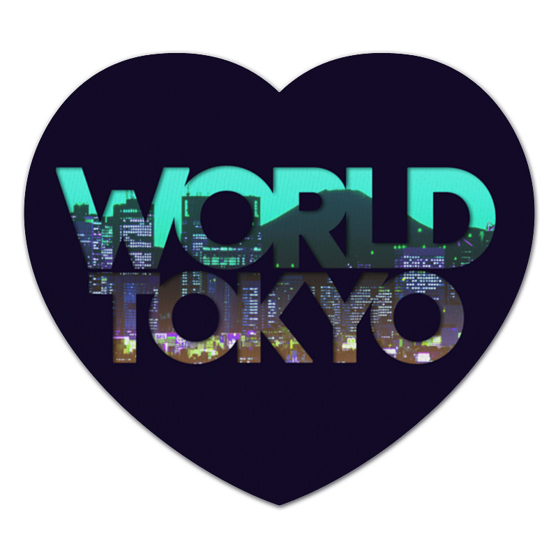 Printio Коврик для мышки (сердце) different world: tokyo