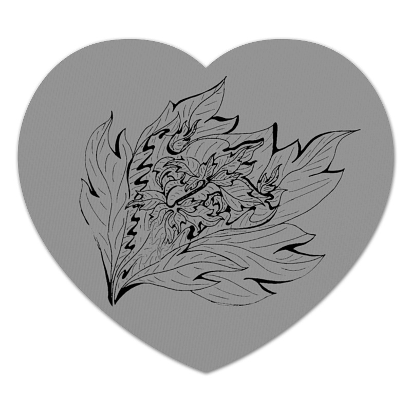 Printio Коврик для мышки (сердце) Листья
