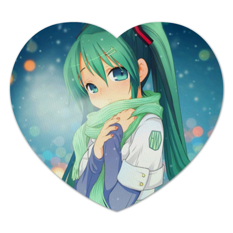 printio коврик для мышки круглый miku hatsune sush Printio Коврик для мышки (сердце) Miku hatsune sush