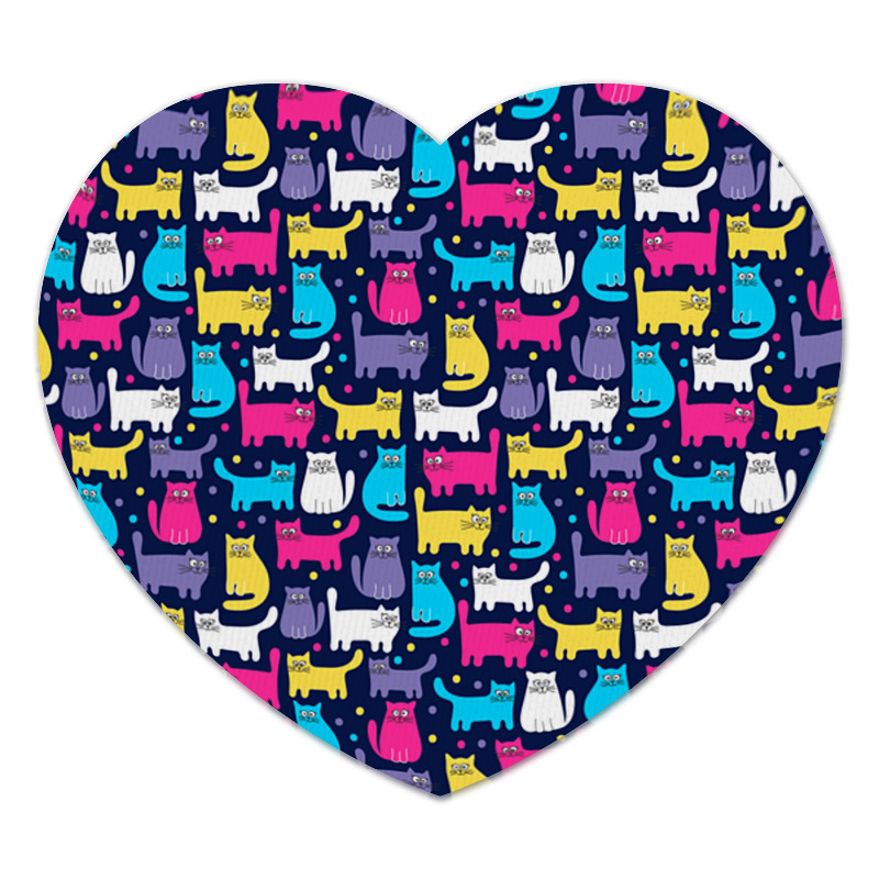 Printio Коврик для мышки (сердце) Кошки printio коврик для мышки кошки